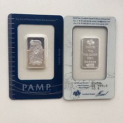 (Ali shipping)  10 gram Pamp Suisse Lady Fortuna Silver Plated Bar in sealed (old style) case