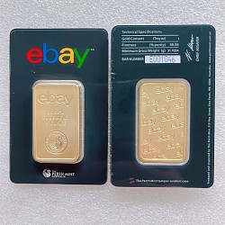(Ali shipping)  1 oz ebay Perth Mint 24k Gold Plated Bar in sealed case