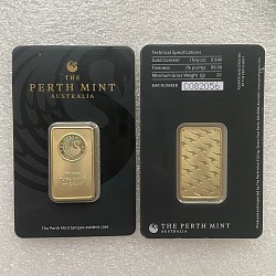 (Ali shipping)  20g Perth Mint 24k Gold Plated Bar in sealed (new) case