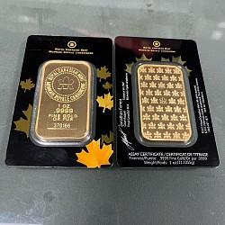 (Ali shipping) 1 oz RCM 24k Gold Plated Bar sealed in hard case